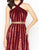Mac Duggal - 40876R Halter Velvet A-Line Evening Gown in Red
