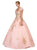 Eureka Fashion - 4088 Applique Sweetheart Ballgown With Bolero in Pink