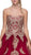 Eureka Fashion - 4088 Applique Sweetheart Ballgown With Bolero in Red