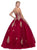 Eureka Fashion - 4088 Applique Sweetheart Ballgown With Bolero in Red