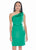 Ashley Lauren - 4088 Folded Asymmetrical Neck Satin Dress In Green