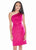 Ashley Lauren - 4088 Folded Asymmetrical Neck Satin Dress In Pink