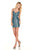 Rachel Allan Homecoming - 4089 Beaded Plunging V-neck Sheath Dress In Green