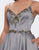 Mac Duggal Ballgowns - 40890H Jewel-Trimmed Spaghetti Strap Ballgown In Silver