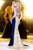 Shail K - Elegant Laced and Jeweled Scoop Neck Polyester Trumpet Gown 4089 in Blue