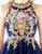 Cassandra Stone - 40900A Appliqued Bouquet Motif Embossed Ballgown In Blue