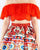 Mac Duggal Ballgowns - 40901H Two Piece Printed Pleated Ballgown In Red and Multi-Color