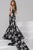 Floral Mermaid Dress with Long Train 40903