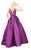 Mac Duggal Ballgowns - 40903H Embellished Plunging Taffeta Ballgown In Purple