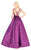 Mac Duggal Ballgowns - 40903H Embellished Plunging Taffeta Ballgown In Purple