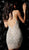 Jovani - 40928 Beaded Plunging V-Neck Mini Dress In Neutral