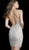 Jovani - 40928 Beaded Plunging V-Neck Mini Dress In Neutral