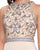 Cassandra Stone - 40934A Beaded Halter Mermaid Dress With Train In Neutral