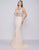 Cassandra Stone - 40934A Beaded Halter Mermaid Dress With Train In Neutral