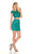 Rachel Allan Homecoming - 4093 Two Piece Beaded Bateau Sheath Dress In Green