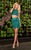 Rachel Allan Homecoming - 4093 Two Piece Beaded Bateau Sheath Dress In Green