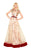 Mac Duggal Black White Red - 40951R Floral Embroidered Gown In Nude and Pink