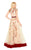 Mac Duggal Black White Red - 40951R Floral Embroidered Gown In Nude and Pink