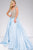 Jovani - Cap Sleeves Embellished Pageant Dress 40978
