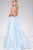 Jovani - Cap Sleeves Embellished Pageant Dress 40978