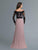 Saboroma - 4097 Lace Scalloped Off-Shoulder Trumpet Dress In Neutral and Black
