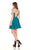 Rachel Allan Homecoming - 4100 Applique Plunging V-neck Chiffon Dress In Green