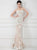 Appliqued Strapless Sheath Evening Gown 41002 In White