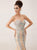 Angela & Alison - 41008C Bedazzled Sweetheart Mermaid Dress in Neutral