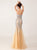 Angela & Alison - 41008C Bedazzled Sweetheart Mermaid Dress in Neutral