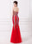 Angela & Alison - 41008C Bedazzled Sweetheart Mermaid Dress in Red