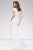 41020 Embellished High Neck Jersey Sheath Dress