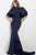 41039 Voluminous Butterfly Sleeve Gown