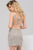 41058 Silver Beaded Sheath Dress