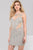Jovani - Silver Beaded Sheath Dress 41058 in Silver and Neutral