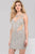 41058 Silver Beaded Sheath Dress