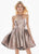 Ashley Lauren - 4106 Halter Brocade A-line Dress In Multi-Color