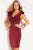 41089 Ruffled V-neck Sheath Dress