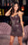 Rachel Allan Homecoming - 4110 Beaded Plunging V-neck Fitted Dress In Purple and Silver