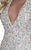 Panoply - 14606 Crystal Speckled Halter Trumpet Gown In Neutral