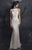 Nina Canacci - 4119 Illusion Jewel Soutache Ornate Lace Gown In White