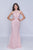 Nina Canacci - 4119 Illusion Jewel Soutache Ornate Lace Gown In Pink