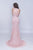 Nina Canacci - 4119 Illusion Jewel Soutache Ornate Lace Gown In Pink