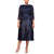 Alex Evenings - 1121004 Quarter Length Sleeve A Line Dress in Blue