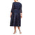Alex Evenings - 1121004 Quarter Length Sleeve A Line Dress in Blue