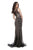 Shail K - 41226 Jewel Neckline Rhinestone Embellished Sheath Gown