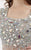 Angela & Alison - 31007 Crystal Ornate Illusion Panel Sheath Dress in Silver