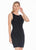 Ashley Lauren - 4125 Bateau Beaded Low Back Cocktail Dress In Black
