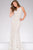 High Neck Long  Lace Dress 41269
