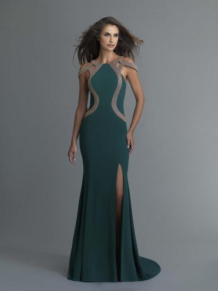 Saboroma - 4126 Cutout Mermaid Evening Dress In Green