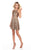 Rachel Allan Homecoming - 4130 Embellished Halter A-line Dress In Pink and Gold